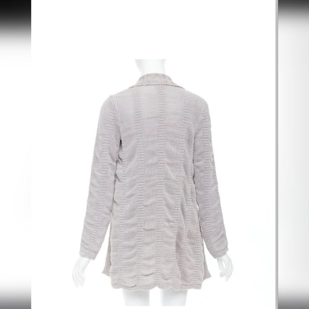 Helmut Lang 100%Linen Taupe Open-Front Cardigan - Picture 2 of 14